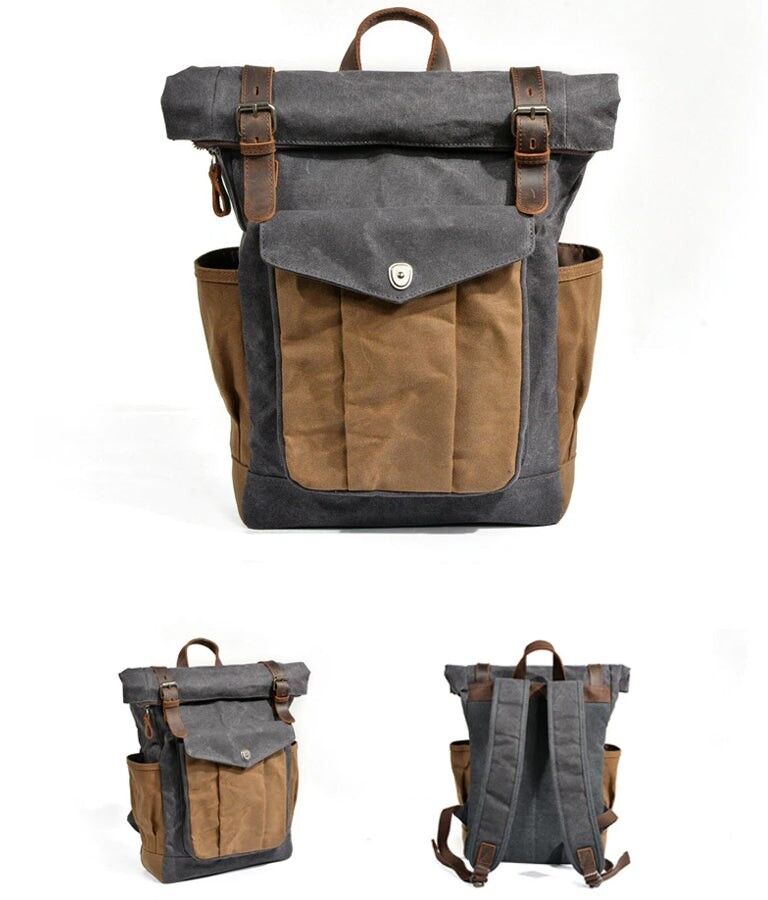 MORGNTAU Vintage-Rucksack "Traveler" - Grau