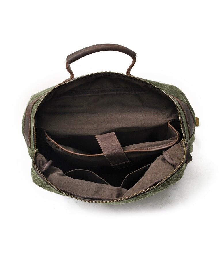 MORGNTAU Rucksack "Believer" - Canvas/ Leder - Farbe: Wald