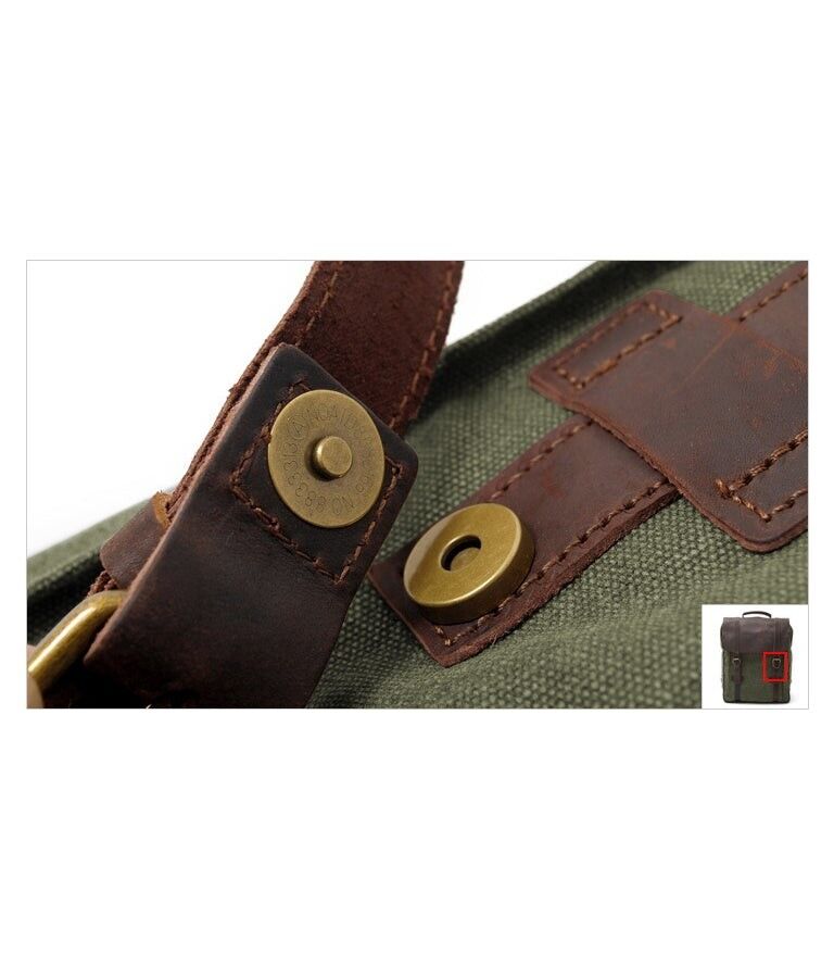 MORGNTAU Rucksack "Believer" - Canvas/ Leder - Farbe: Wald