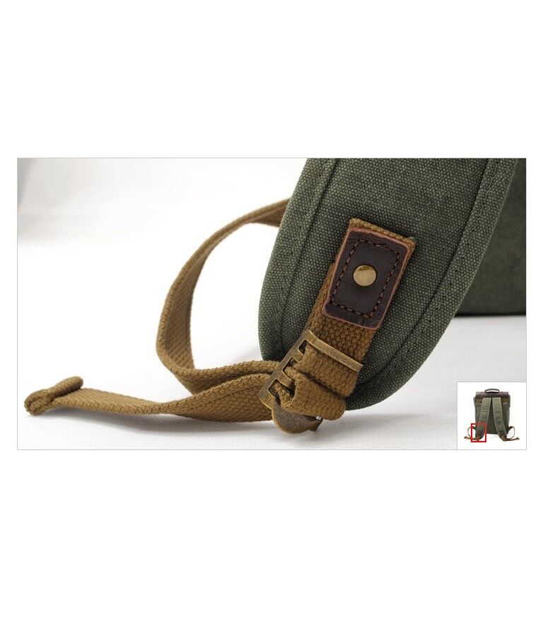 MORGNTAU Rucksack "Believer" - Canvas/ Leder - Farbe: Wald