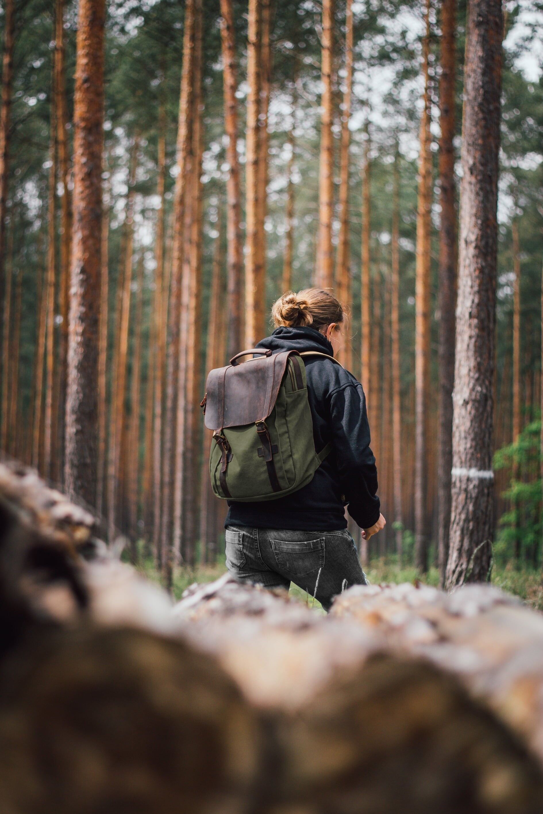 MORGNTAU Rucksack "Believer" - Canvas/ Leder - Farbe: Wald