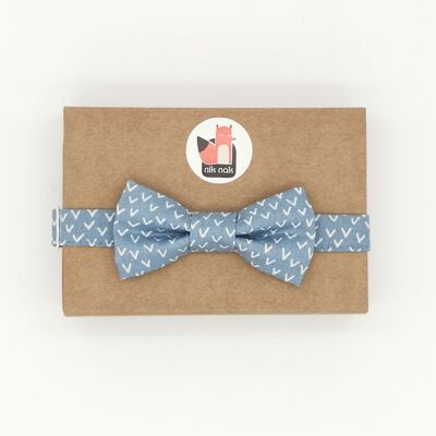 Sky blue bow tie