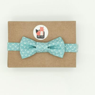 Azure blue bow tie
