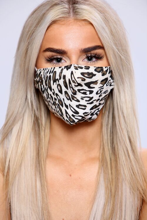 Leopard small print facemask