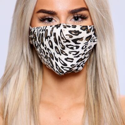 GESICHTSMASKE LEOPARD MIT KLEINEM DRUCK