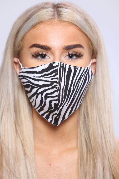 zebra print facemask