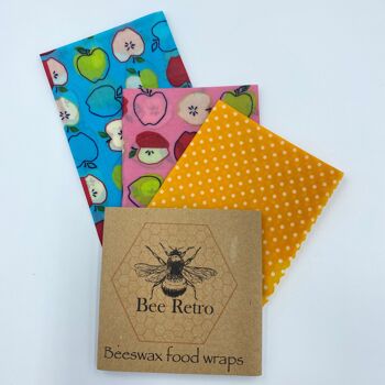 Nouveauté - Pack mixte de trois emballages alimentaires à la cire d'abeille 14