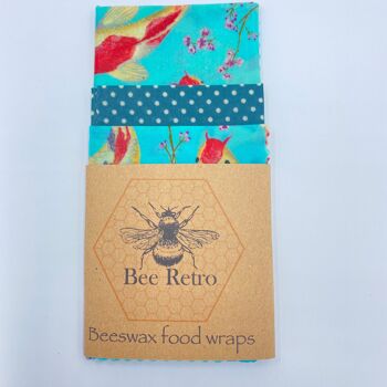 Nouveauté - Pack mixte de trois emballages alimentaires à la cire d'abeille 10