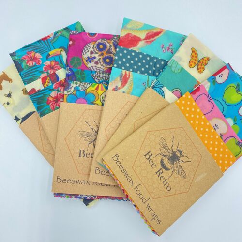 Novelty- Mixed Pack of three beeswax food wraps