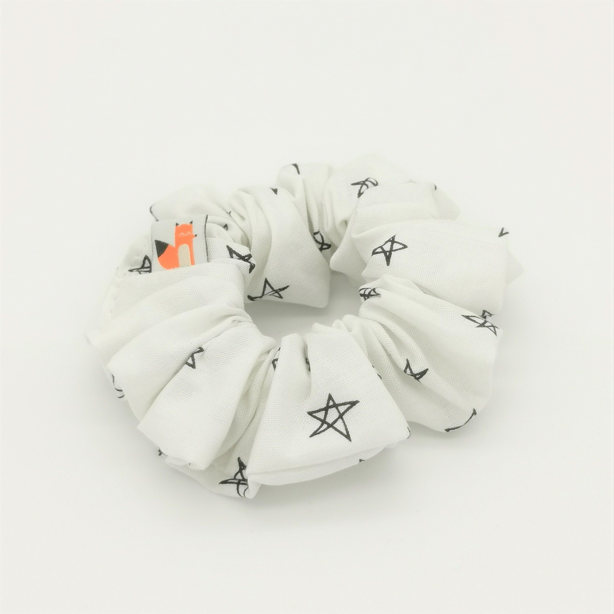 Scrunchie Black & White Stars