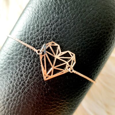 Armband "Forever & Ever" - Geometrisches Herz - Roségoldfarben