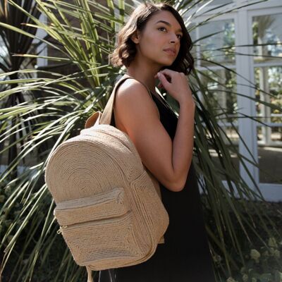 Nyra Raffia Backpack