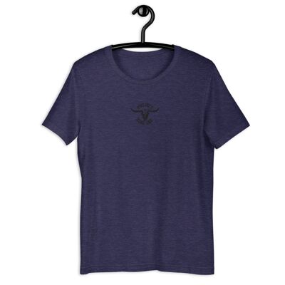 BullShort-Sleeve Unisex T-Shirt - Heather Midnight Navy