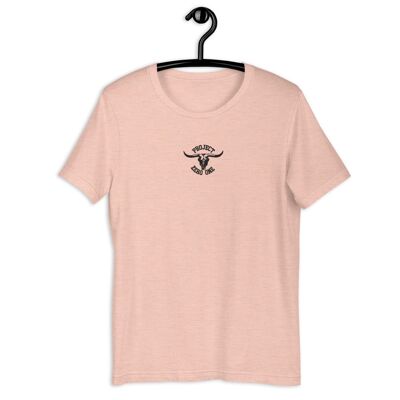 BullShort-Sleeve Unisex T-Shirt - Heather Prism Peach_3XL