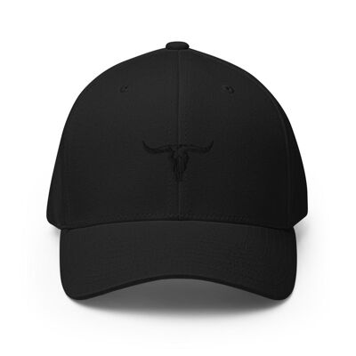 Bull Structured Twill Cap - Black