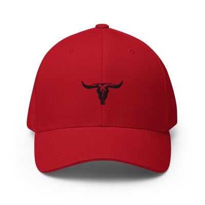 Bull Structured Twill Cap - Red