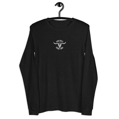 Project Zero One Long Sleeve Tee "Embroidered" - Black Heather