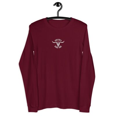 Project Zero One Long Sleeve Tee "Embroidered" - Maroon