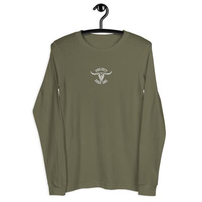 Project Zero One Long Sleeve Tee "Embroidered" - Military Green