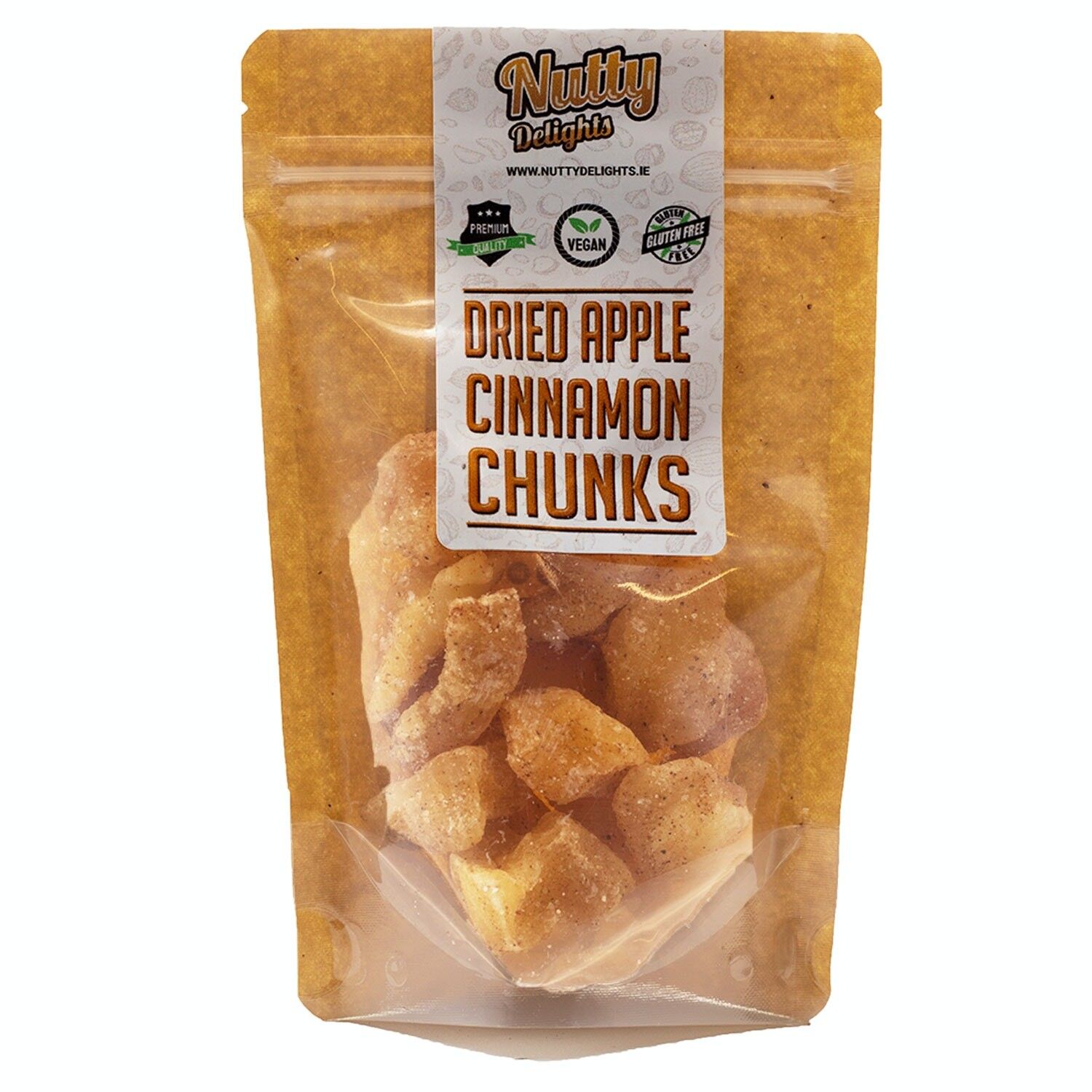 Getrocknete Apfel-Zimt-Stücke