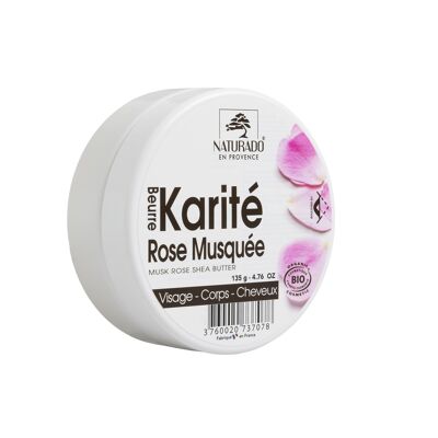 Burro di Karitè Rose dal Cile nota floreale di Rosa 135 g bio Ecocert