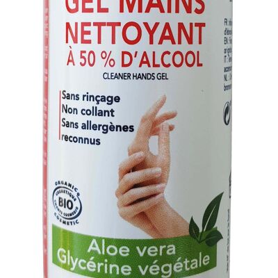 Gel detergente mani 50% alcol igiene senza acqua 50 ml bio Ecocert