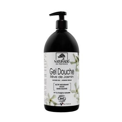 Gel Douche Rêve de Jasmin sans sulfate 1 litre bio Ecocert