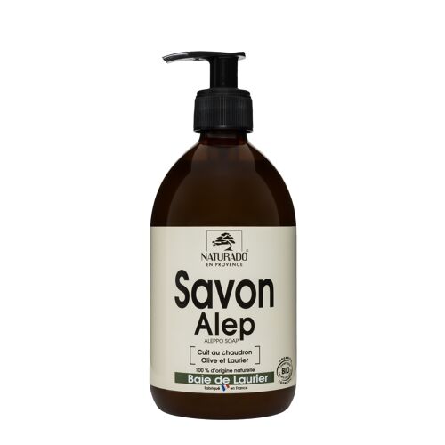 Savon Alep à l'huile de baies de Laurier 500 ml bio Ecocert