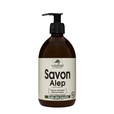 Jabón de Alepo con aceite de laurel 500 ml ecológico Ecocert