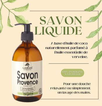 Savon Provence Verveine 500 ml bio Ecocert 2