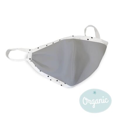 Masque bouche et nez Medibino adulte coton bio - gris