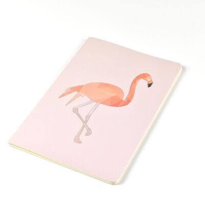 Flamingo - Libreta geométrica de Low Poly Art DIN A5