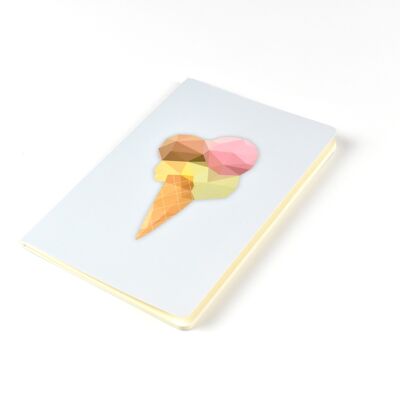Ice Cream - Geometric Low Poly Art DIN A5 Notebook