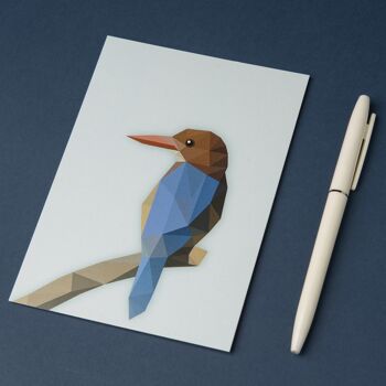 Carte postale Kingfisher - Low poly art 2