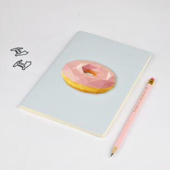 Donuts - Carnet de notes A5 géométrique Low Poly Art 2