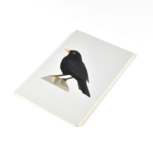 Blackbird - Geometric Low Poly Art DIN A5 Notebook