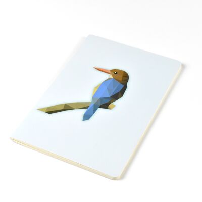 Kingfisher - Libreta geométrica de Low Poly Art DIN A5