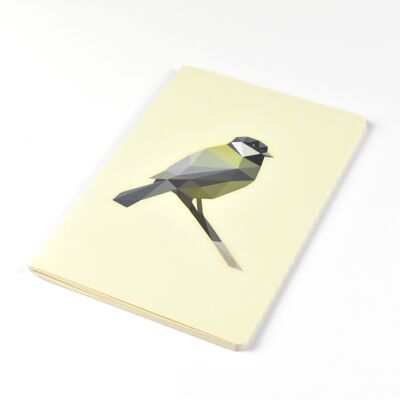 Great tit - Geometric Low Poly Art DIN A5 Notebook