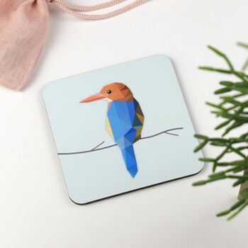 Kingfisher Coaster - Low Poly Art 1