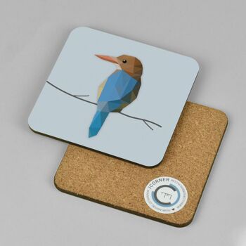 Kingfisher Coaster - Low Poly Art 2