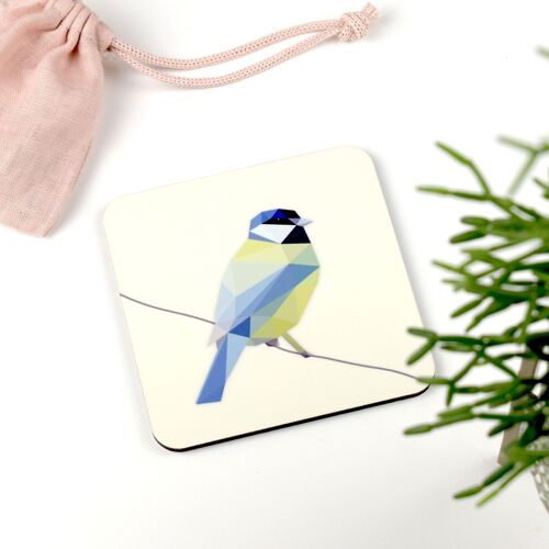 Great Tit Coaster - Low Poly Art