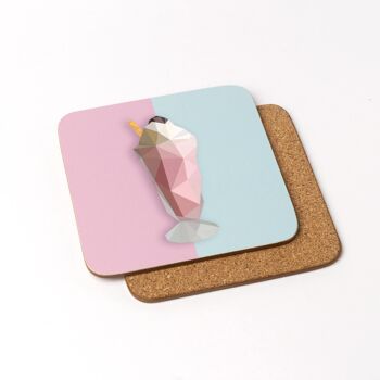 Milkshake Coaster - Low Poly Art