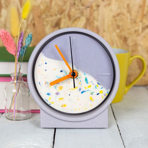 Lilac Terrazzo Jesmonite Clock