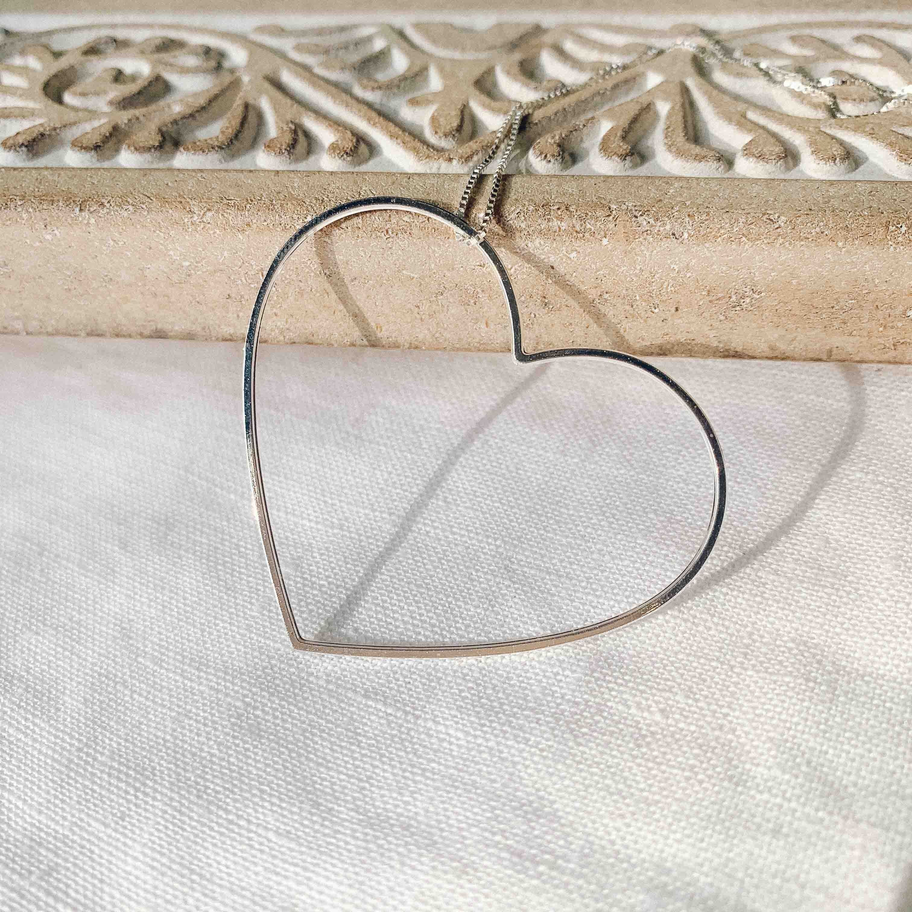 Collana Maxi Cuore Argento