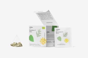 Infusions de plantes bio - Remède N°7 - Détox - Boîte de 10 x sachets de thé emballés individuellement 1