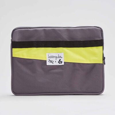 Yellow upcycled laptop sleeve