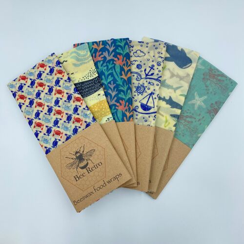 Nautical - Extra Large pack of One beeswax food wrap