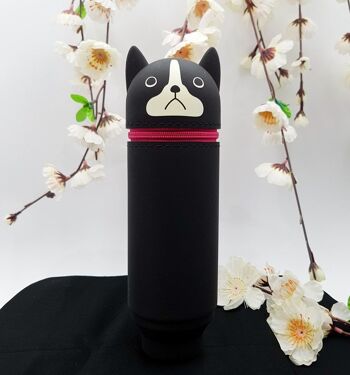 Silicone Kit Animals Cat Dog Cylindrical Zippered Penguin from Japan - Chat Calico 5