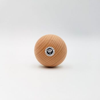 Figurine porte-bonheur japonais trèfle en bois et tissu chirimen 4