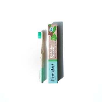 ✨NOUVEAU✨ Brosse à dents enfant en bambou - VERT - SOFT 2